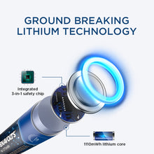 Load image into Gallery viewer, TENAVOLTS Lithium Rechargeable AA Battery, 4 Counts