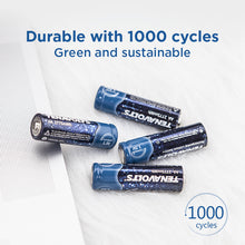 Load image into Gallery viewer, TENAVOLTS Lithium Rechargeable AA Battery, 20 Counts with a wall charger