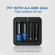Load image into Gallery viewer, TENAVOLTS Lithium Rechargeable AAA Battery, 4 Counts with a charger