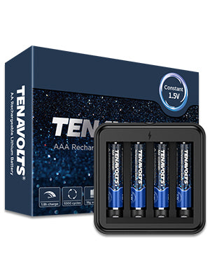 TENAVOLTS Lithium Rechargeable AAA Battery, 4 Counts with a charger –  Tenavolts